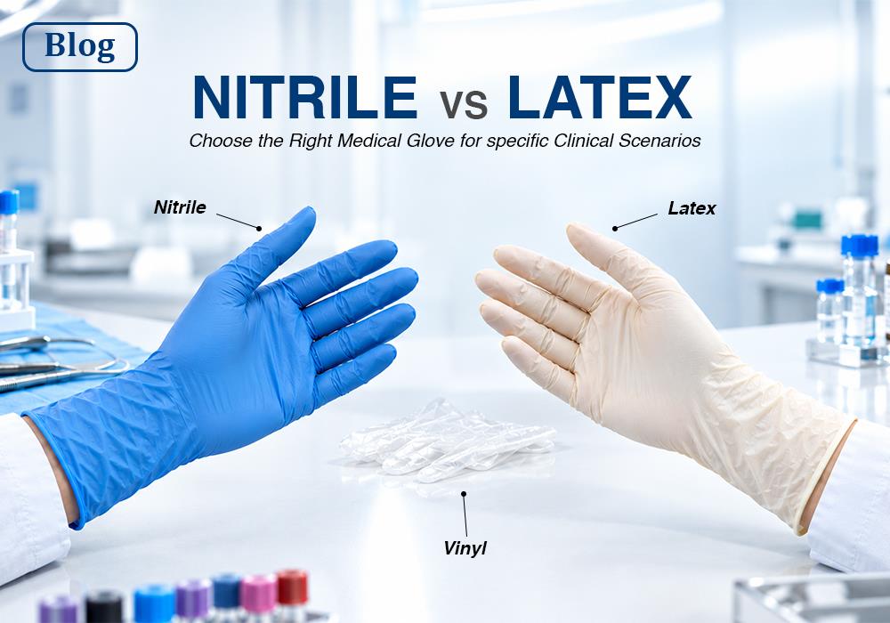 Nitrile vs Latex: How to Choose the Right Medical Glove for specific Clinical Scenarios